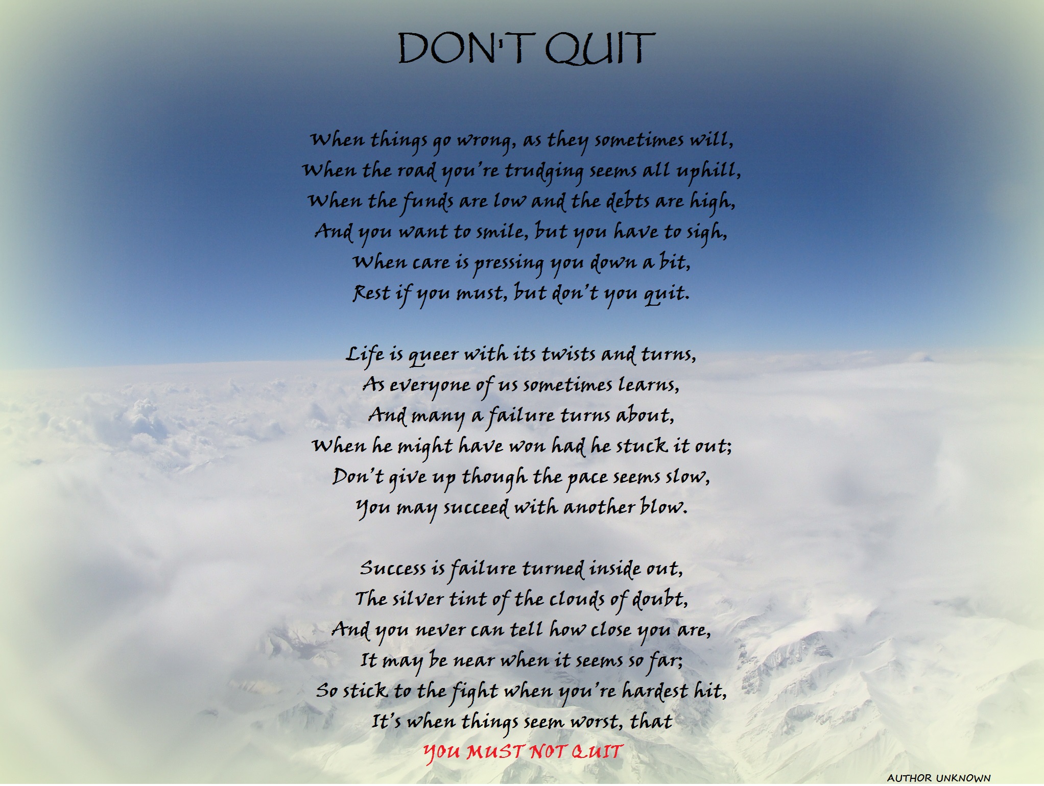 DONT QUIT