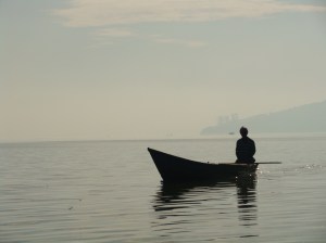 man in boat